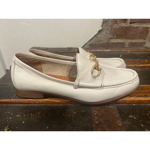 Born Women's Ardsley Preppy Loafer Leather White 8.5 Business Casual Officewear - Picture 2 of 11